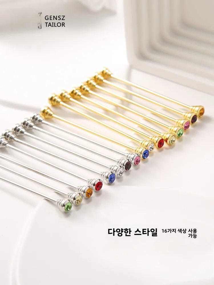 Gentleman's ential Empire Collar irt Vintage Zircon Copper Collar Pin 8K Gold Plated Busin Accories Formal Wear A...