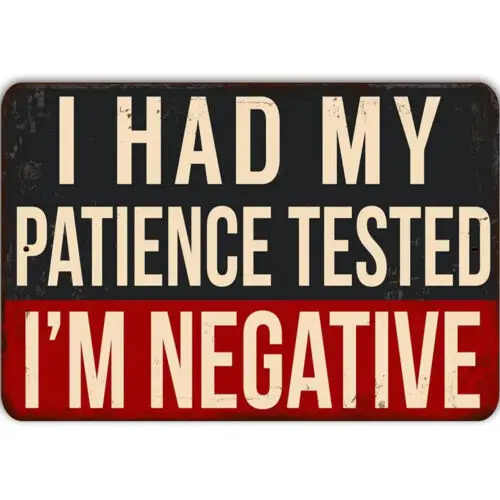 Funny Metal Tin Sign Retro Psychological Test Inspirational Classroom Art Poster