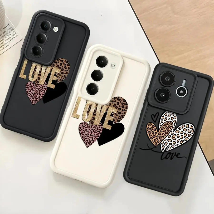 Phone Cover Case for Xiaomi Redmi Note 14 Pro Plus 11s 10 14C A1 A2 A3 A4 12C 11 13C 12s 13 12 Leopard Love Hearts view 2