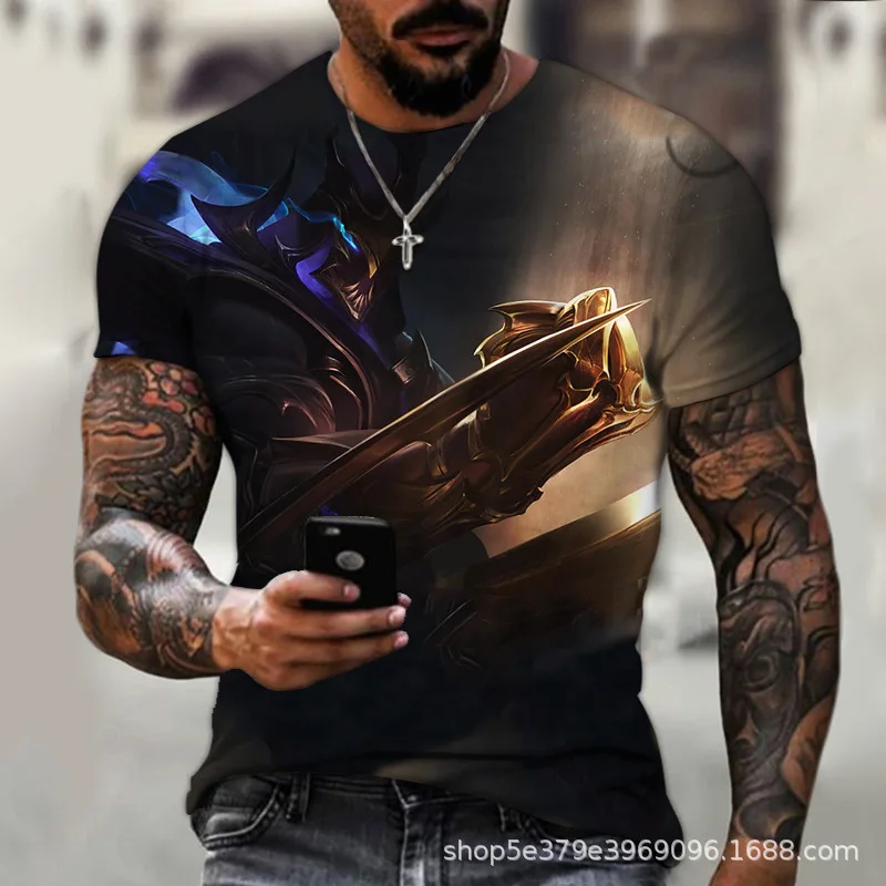 2025, neues, meistverkauftes Herren-T-Shirt League of Legends mit Digitaldruck in Übergröße.