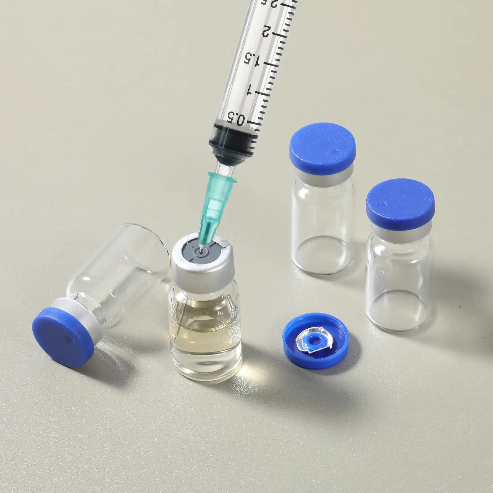 50/80/100/200pcs 3ml Clear Injection Glass Vial with Plastic-Aluminium Cap Transparent Glass Bottle Glass Containers