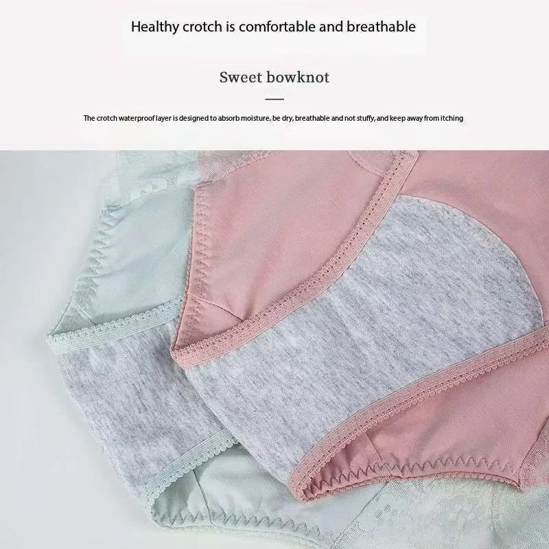 1PCS Cotton Leak Proof Menstrual Panties Women Physiological Period Lace Underwear Breathable Elasticity Sexy Breifs