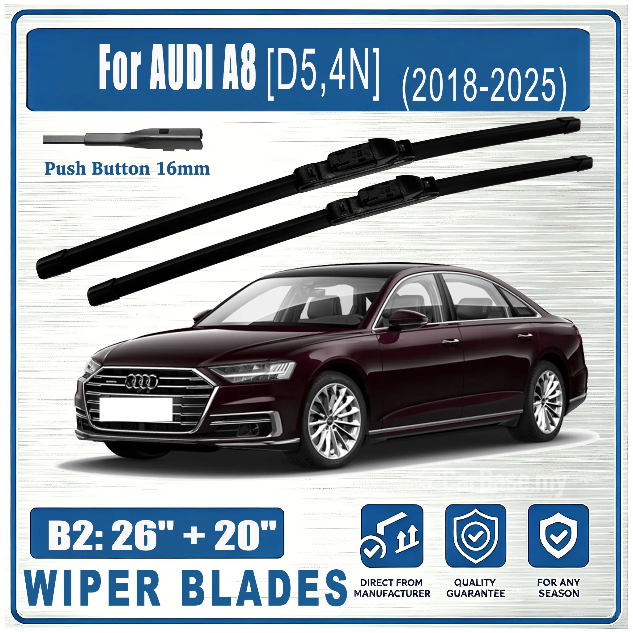 For AUDI A8 [D5,4N] 2017-2025 Front B2 26