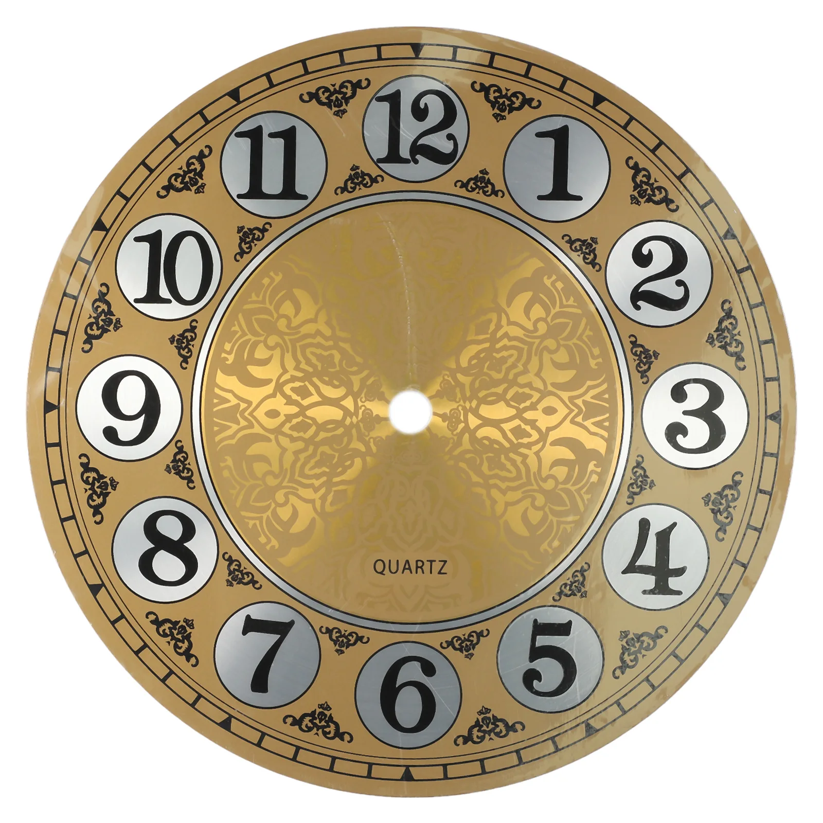 Clock Accessories Dial Face Gold Metal Wall Clock Vintage Aluminium Widely Used 7inch Dial Face Arabic Numeral Diameters 180mm