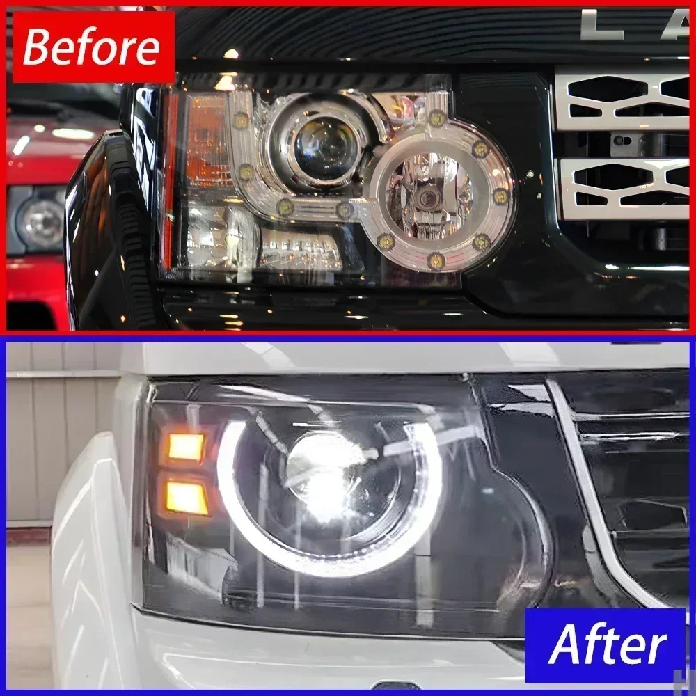 Upgraded Car Front Lamps For Land Rover Discovery 4 2010-2016 LED Auto Headlights Assembly Bifocal Projector Lens Accessories