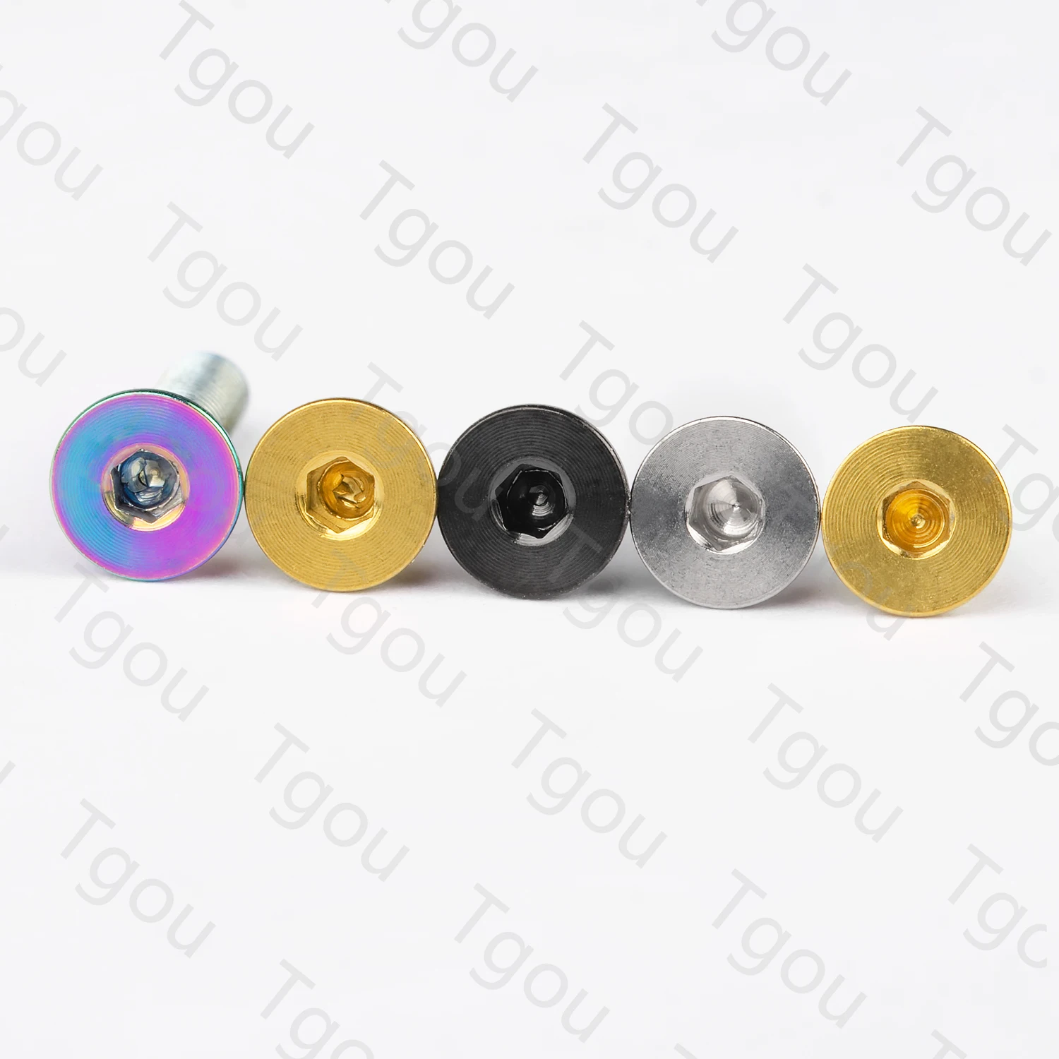 Tgou Titanium Bolt M3x6/8/10/12/15/18/20mm Hex Flat Head Screws for Bicycle