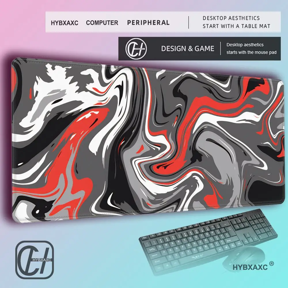 HYBXAXC Strata Liquid Gaming MousePad DuraGlyde Smooth Surface Waterproof Non-slip Rubber Base Locked Edge Desk Mat for  Gamers