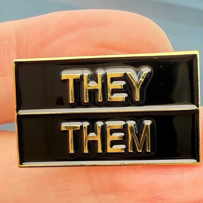 They Them Flag Metal Soft Enamel Lapel Badge Pins Brooches