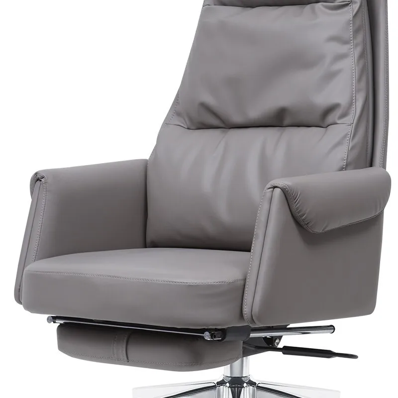 Office Boss Chair 2023 High-end Siesta Armchair  Genuine Leather Soft Computer Swivel Seater