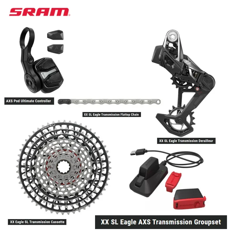 

Новый SRAM XX SL Eagle AXS Трансмиссия Groupset XX SL T-Type Eagle трансмиссионный переключатель 10-52t кассета Pod Ultimate