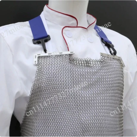Heavy Duty Chain Lock Apron 304 Stainless Steel Cut Resistant - Butcher Protective Apron, Cut Resistant, Knife Processing