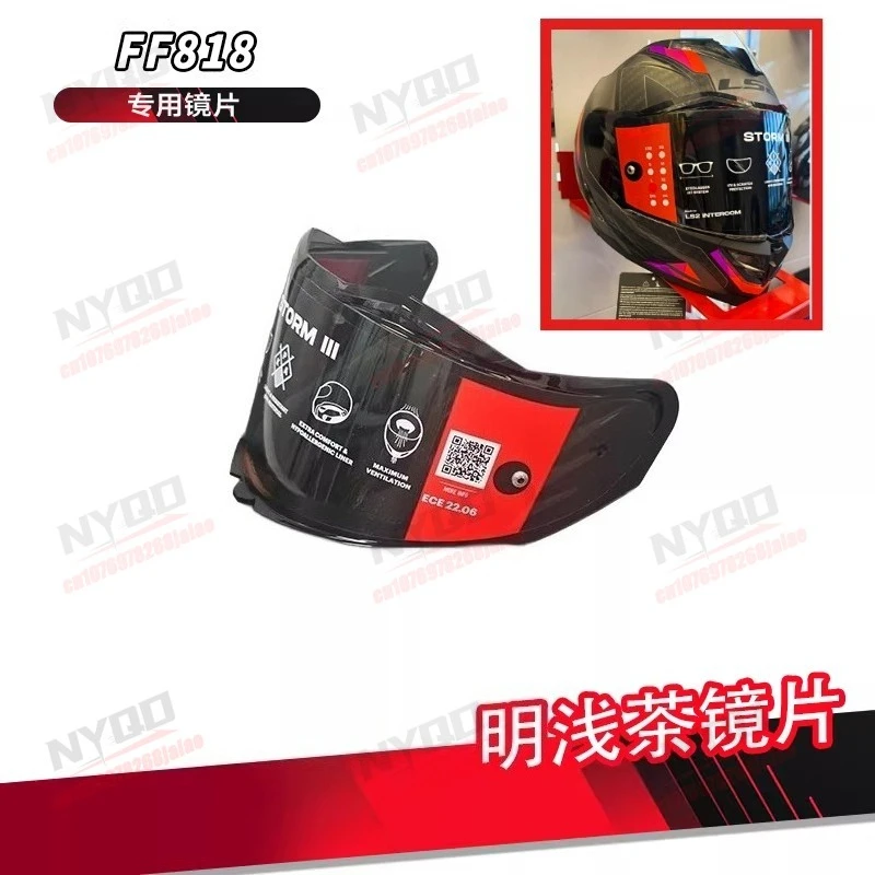 FF818 Motorcycle Helmet Black Lens Red Lens for LS2 FF818 Storm III Windshield Replacement Accessories