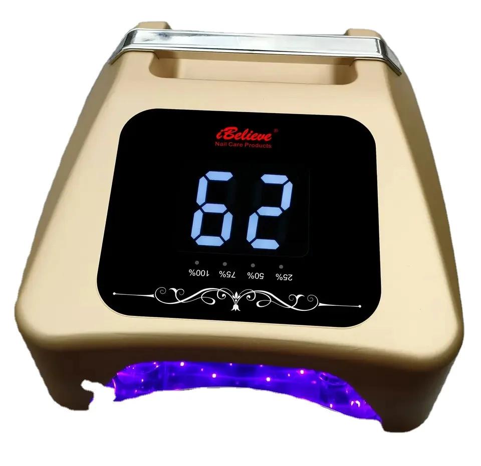 LED Nail Lamp Portable 36PCS Powerful Bulbs 72W Cordless  Nail Dryer Rechargeable Battery Power