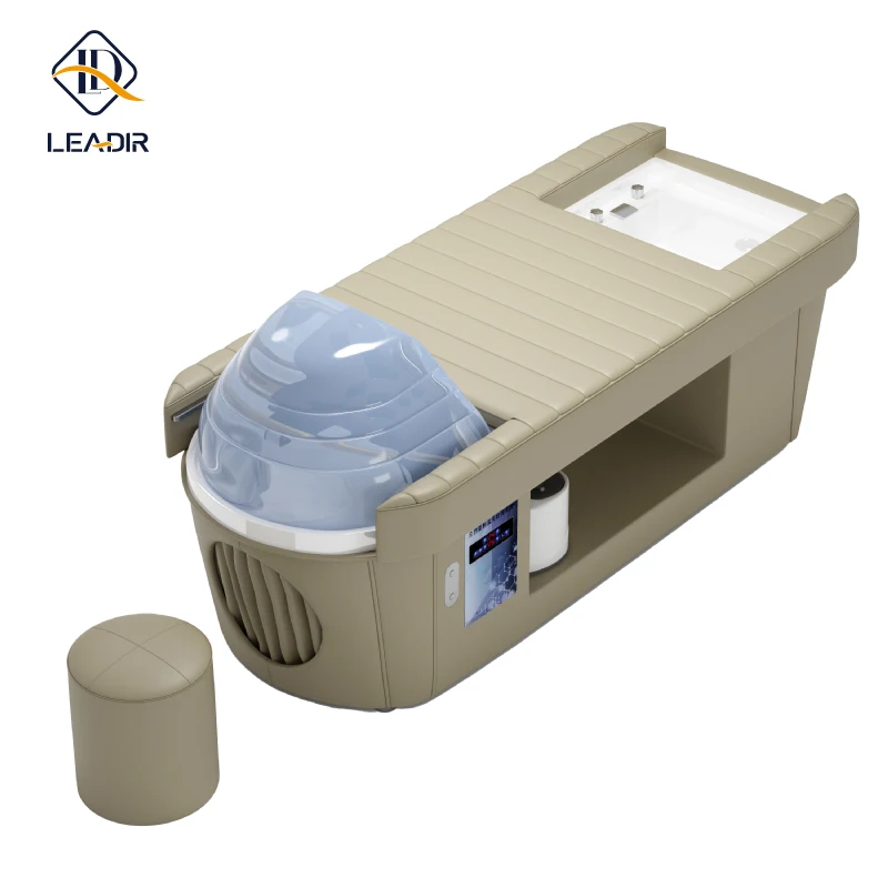 

Multifunctional Nail Salon Furniture Foot Spa Headspa Shampoo Bed Reclining Electric Pedicure Shampoo Bed for Hair Salon