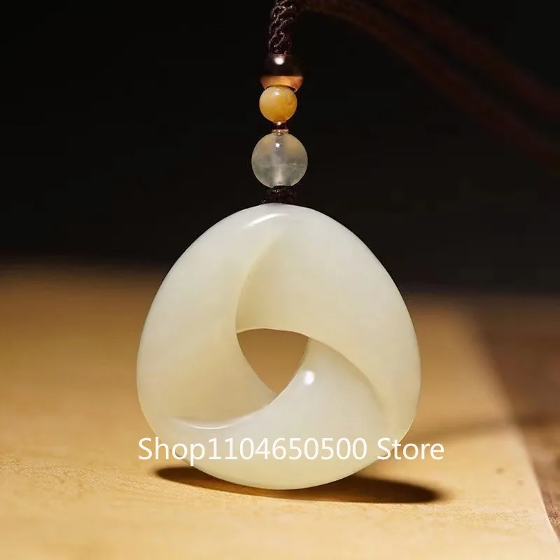 

‌ Ювелирные изделия унисекс из натурального белого нефрита Reincarnation Lucky Pendant ‌