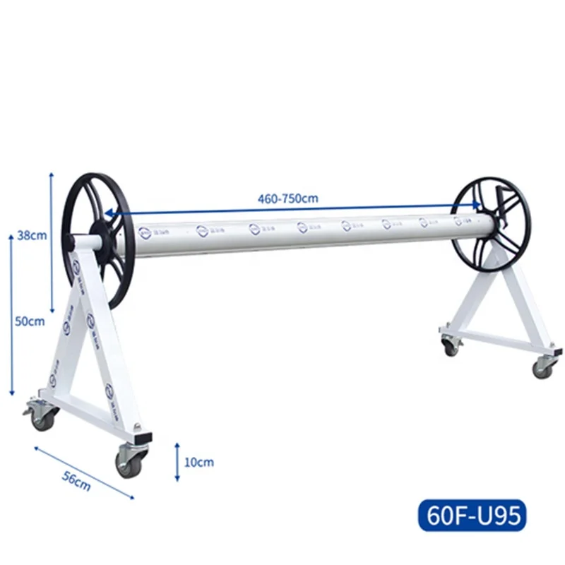 بكرة دوارة محمولة من الفولاذ المقاوم للصدأ لغطاء حمام السباحة