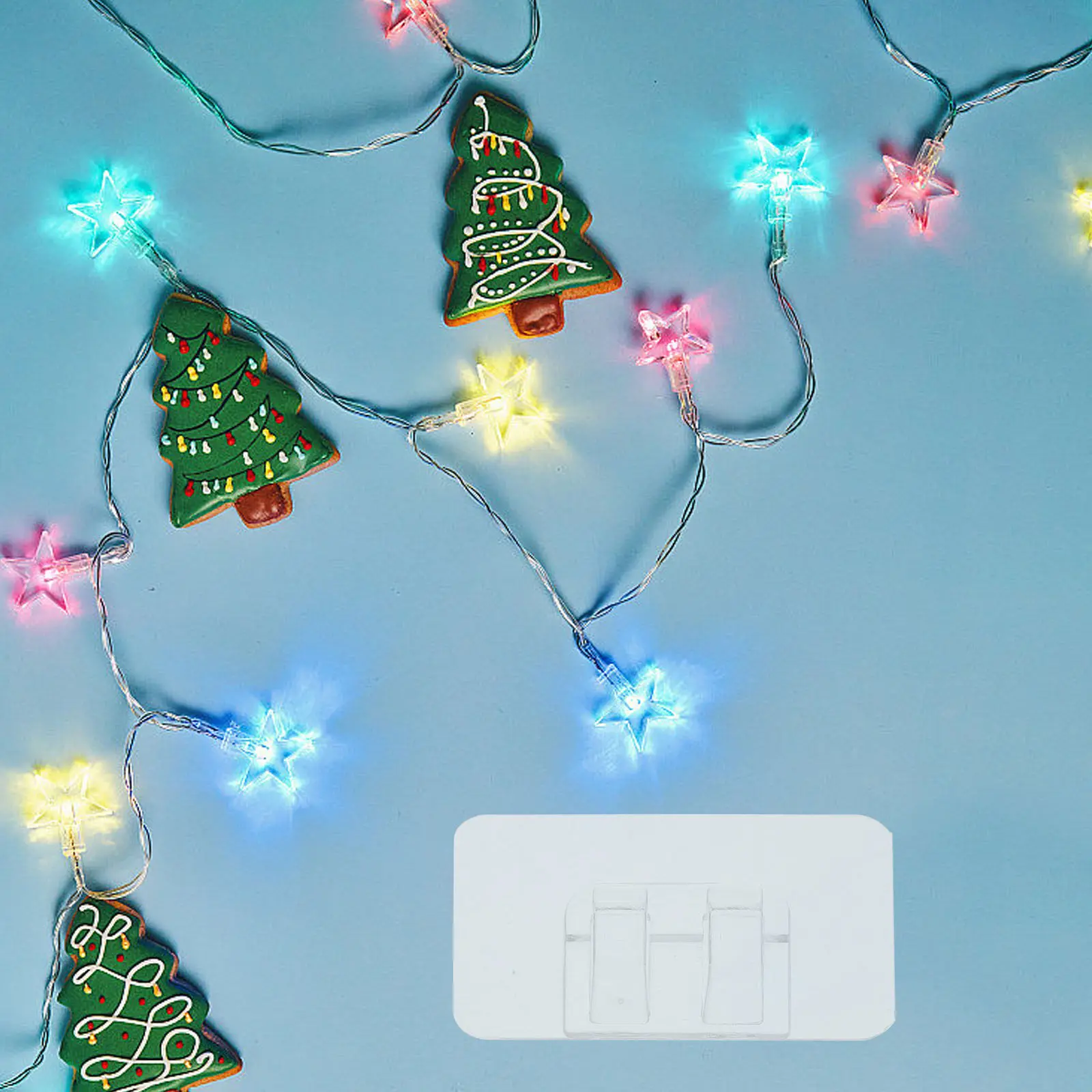 50Pcs Outdoor Light Hooks for String Lights Christmas Cable Clips Transparent Rope Light Holders Indoor Weatherproof Secure
