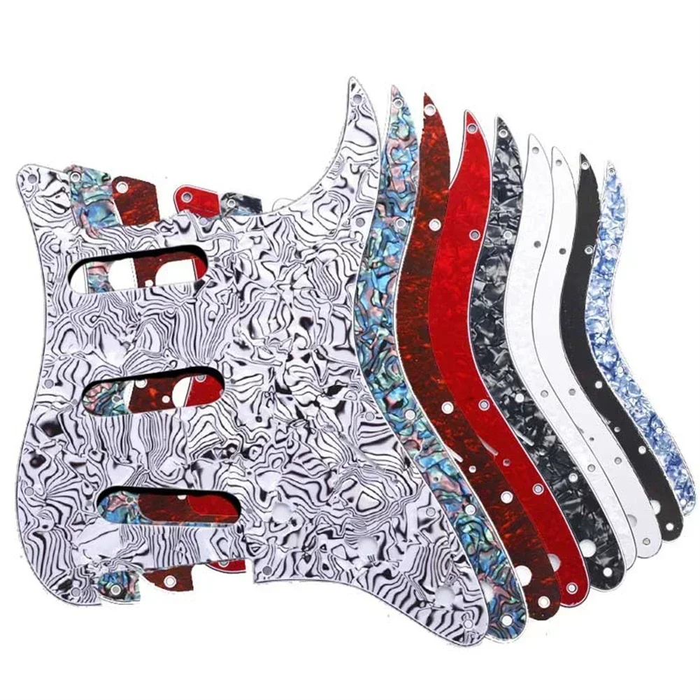 Peças de reposição Scratch Plate Guitar Pickguard, Guitarras Strat, SSS, 11 furos, Peças de reposição