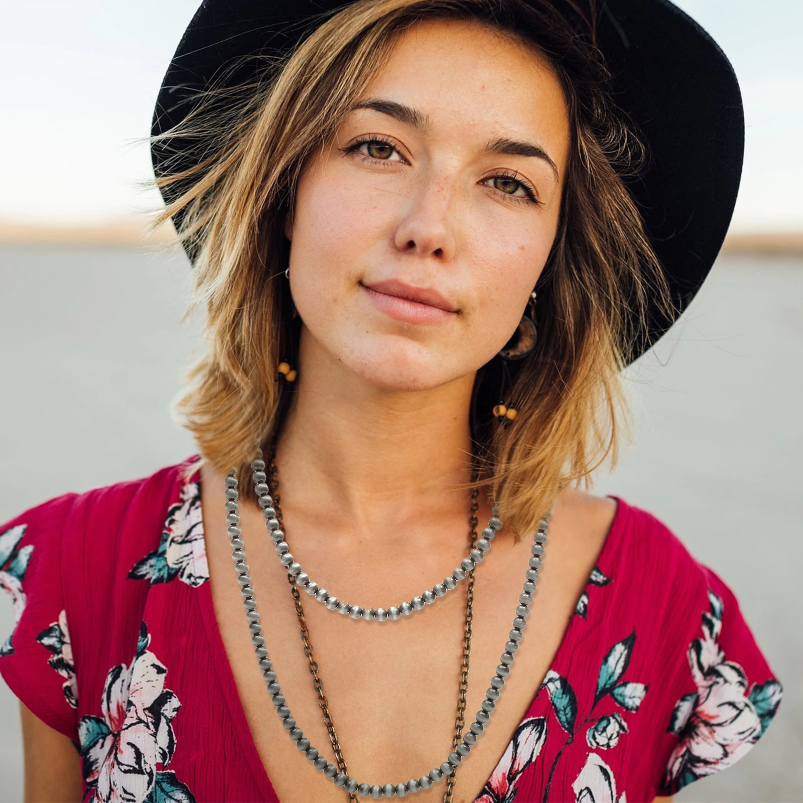 

Beaded Necklace 8mm150cm Vintage Style Long Chain for Women PP Material Creative Necklaces Gifts Birthday Christmas