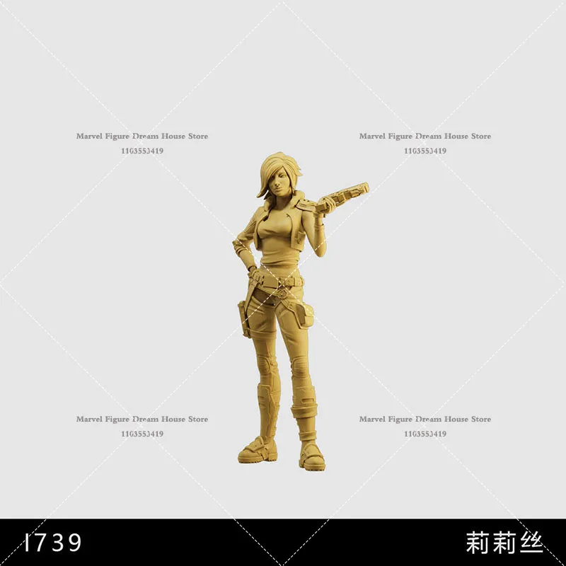 1/64 1/43 Scale Miniature Scene Doll White Model Un-panited Borderlands Lilith Tina Mini Action Figure Model Toys