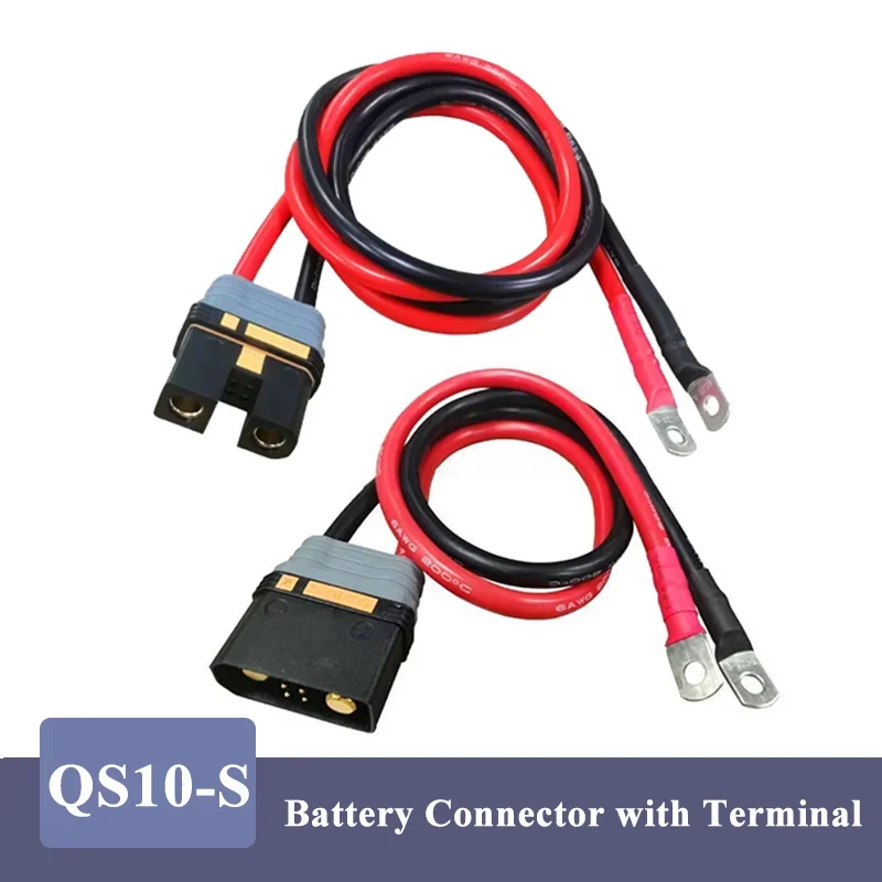 QS10-S High Current Battery Connector with Terminal 6AWG/16mm² Spark Proof Emote Control Drone Male Female Car Power Plug Line