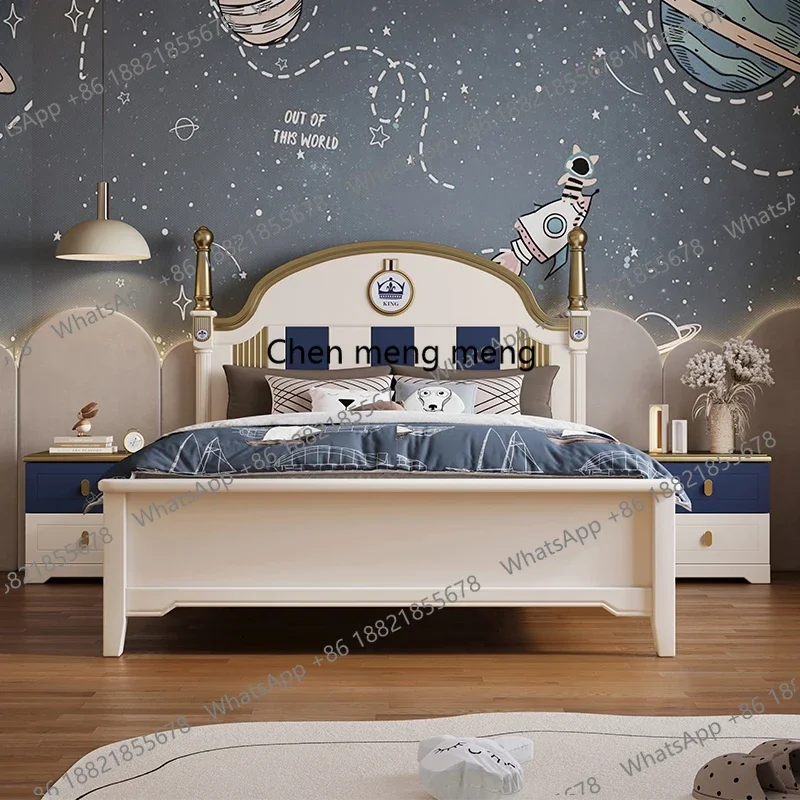 

Safety Wooden Kids Beds Nordic Normal Simple Custom Single Design Kids Bed Frame Boys Modern Camas Infantiles Furniture HomeEz