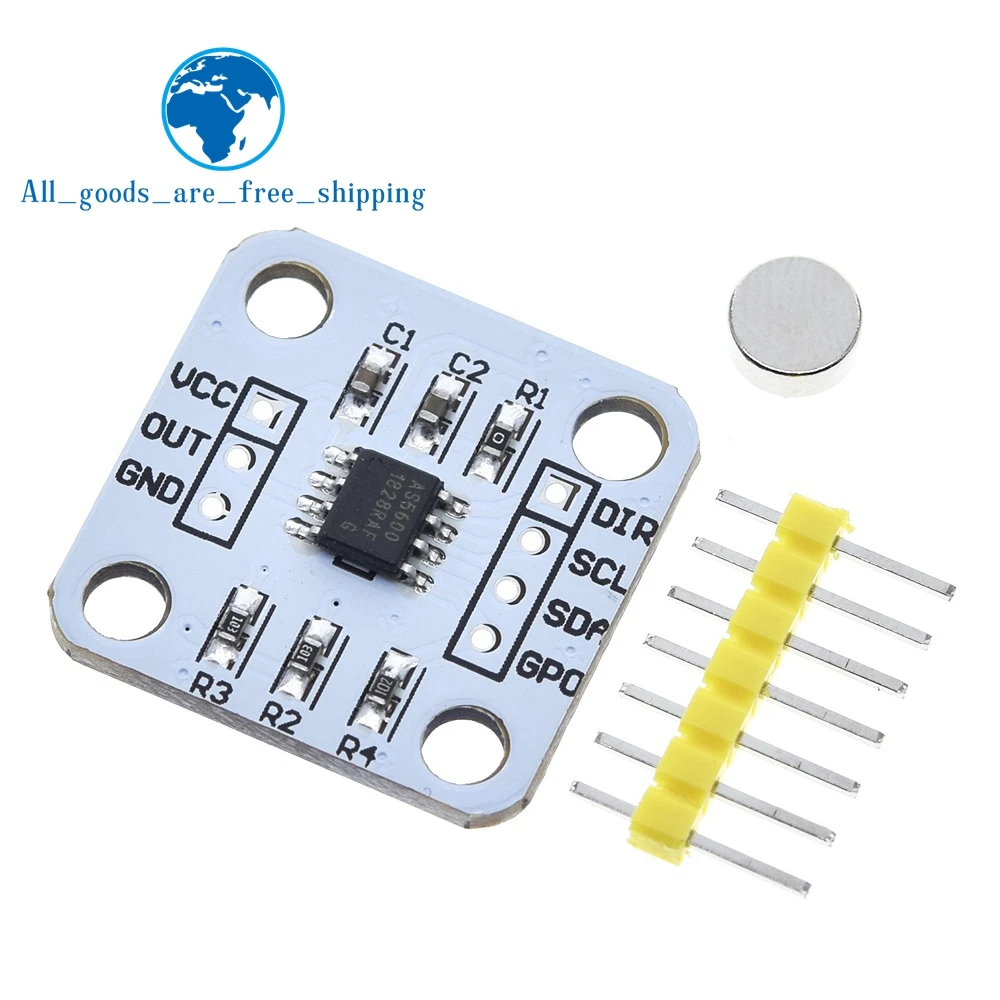 TZT AS5600 magnetic encoder magnetic induction angle measurement sensor module 12bit high precision For aduino