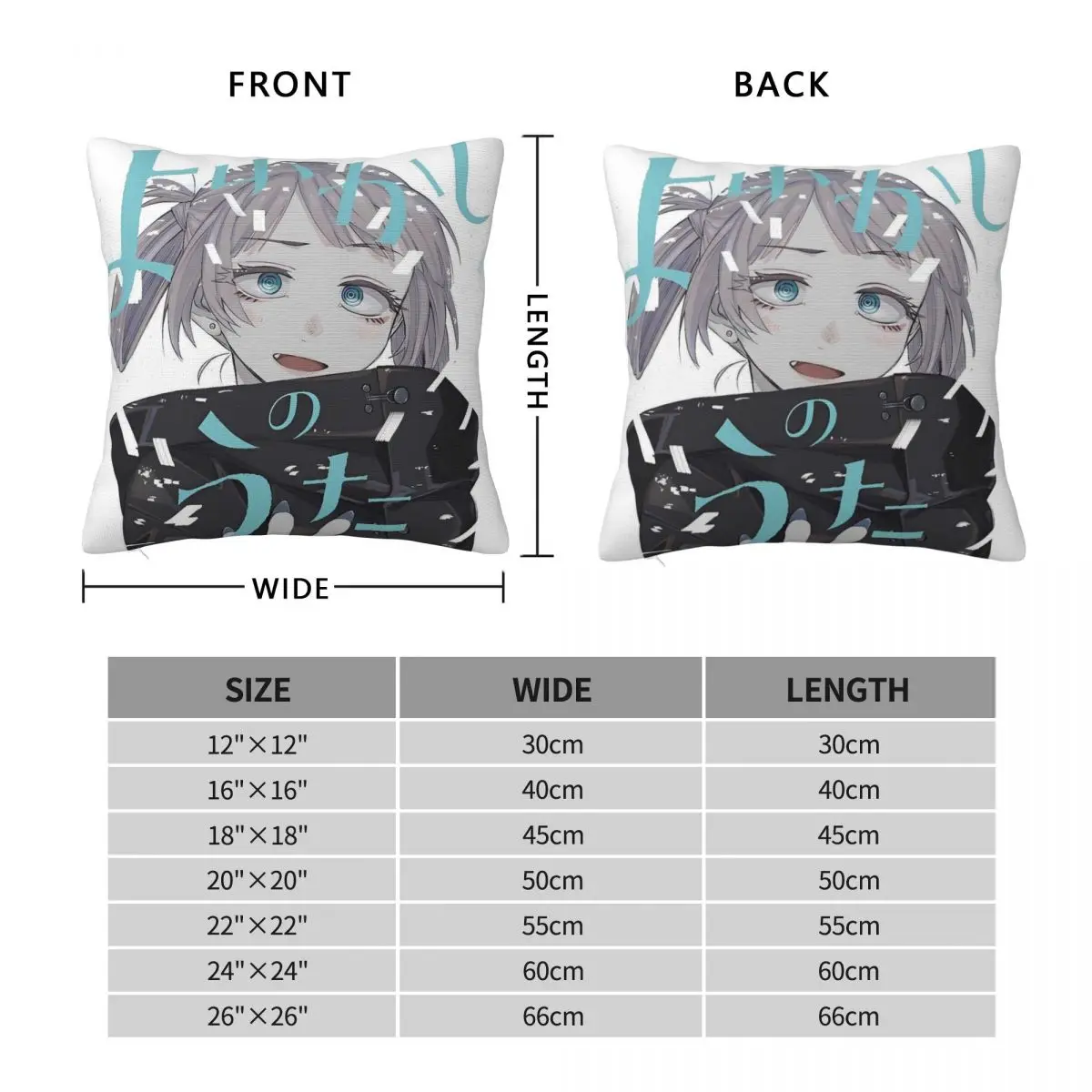 Pillow Cover Call Of The Night Anime Graphic Cushion Cover Kawaii Pillow Case For Sofa Car Home Decor Pillowcases