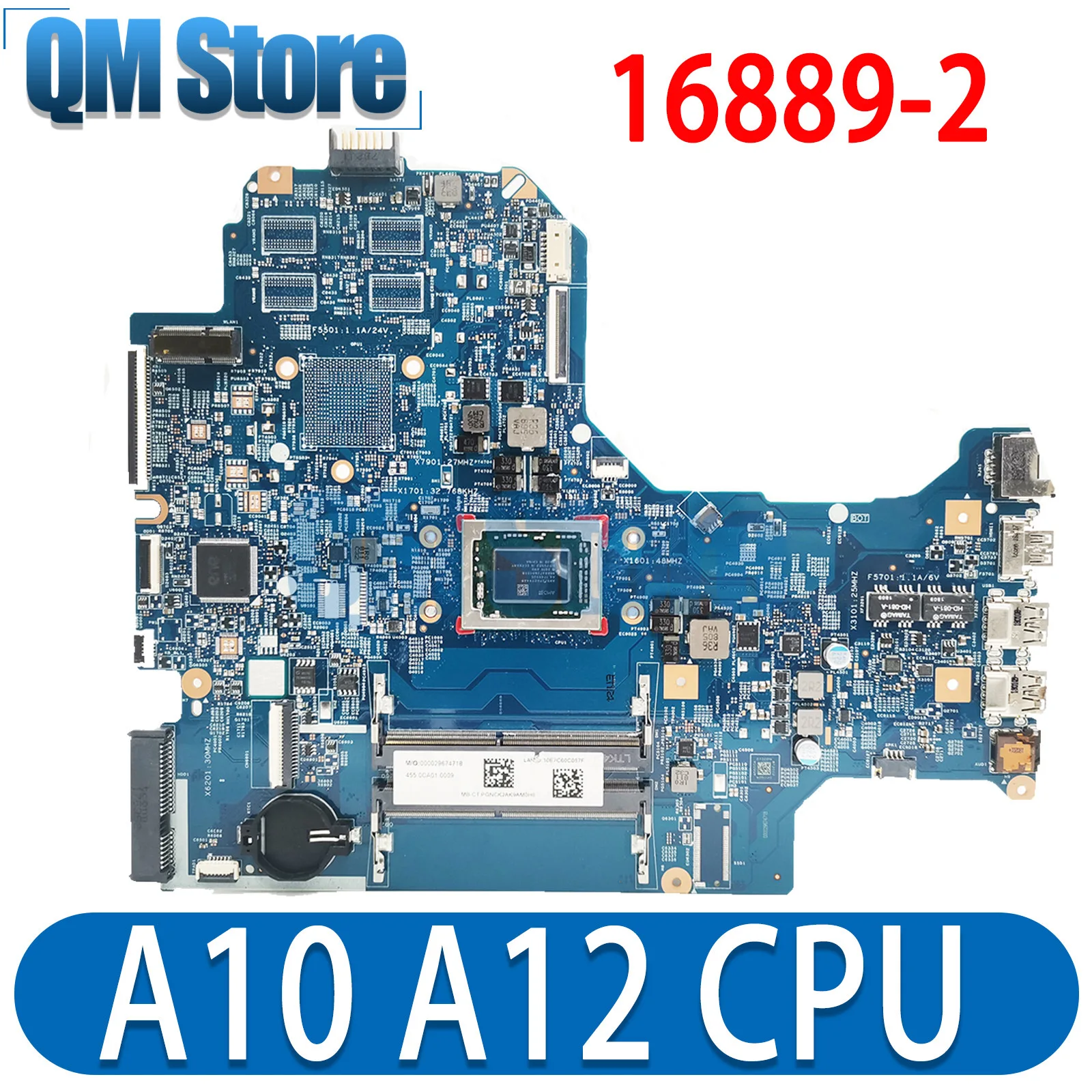 

For HP 17-AK 17Z-AK Laptop Motherboard 16889-2 448.0CA03.0011 With A10-9620P A12-9720P CPU Mainboard 929496-601 929496-001