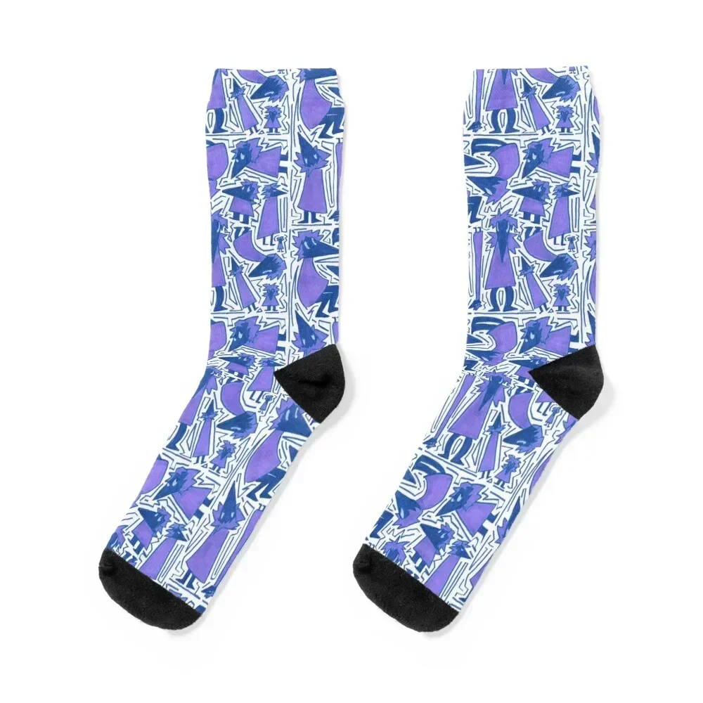 Crow Party (Blue) Socks New year's christmass gift winter thermal loose Male Socks Women's