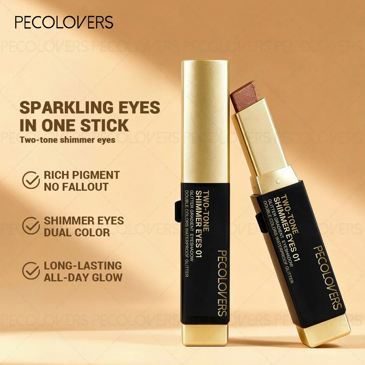 3PCS/Set Cream Eyeshadow Stick Set-Matte and Pearlescent Textures, Brightens Eyes, Waterproof, Creates Trendy Eye Makeup