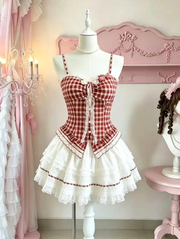 Schickes Party-Minikleid für Damen, süße Spitze, Schleife, Rüschen, Prinzessinnen-Design, elegante Damenmode für den Sommerurlaub