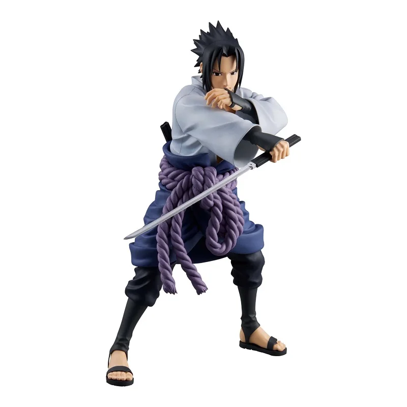 Bandai Original BANPRESTO Anime Naruto Shippuden Grandista Uchiha Sasuke PVC Action Figure Model Collectible Toys