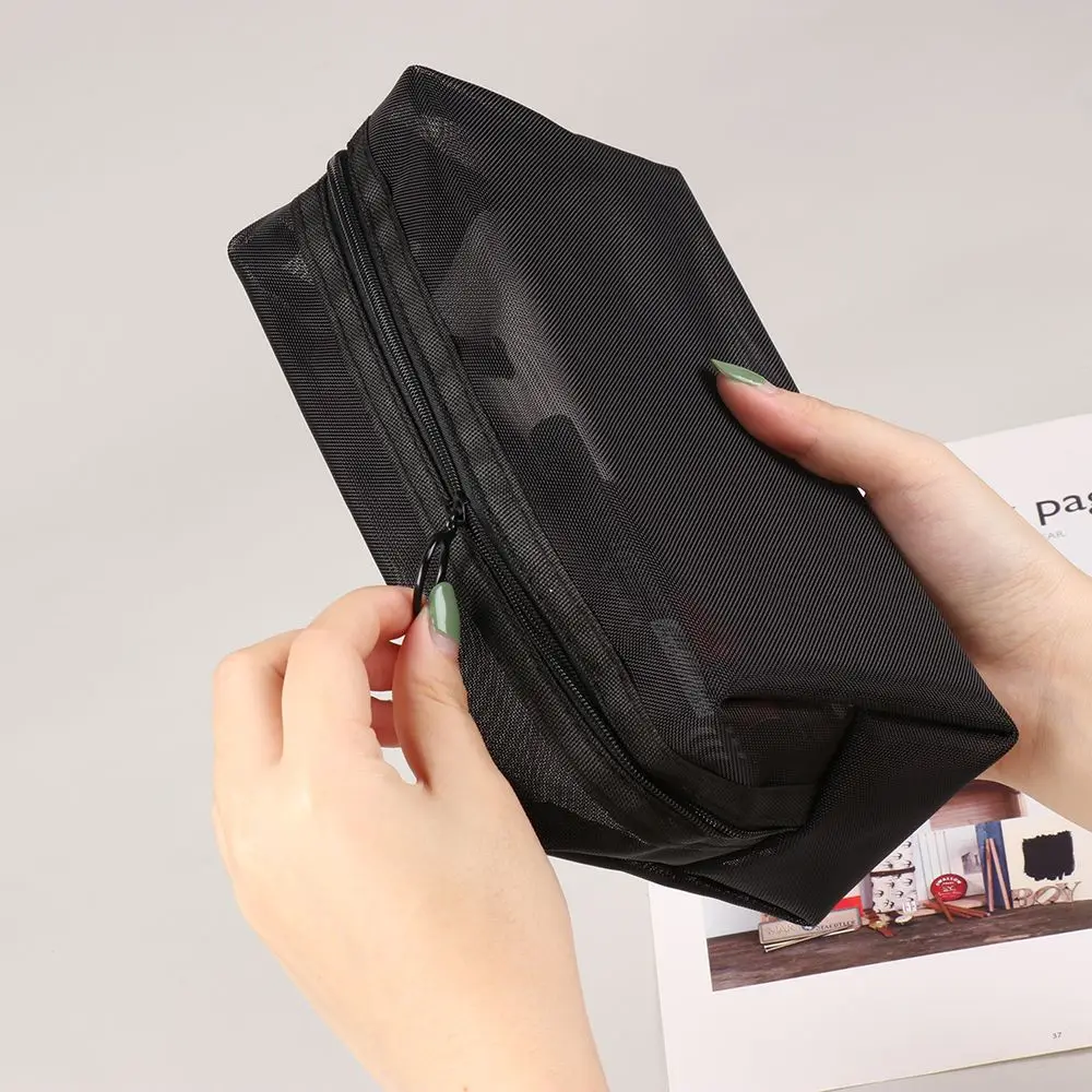 Women Toiletry Bag Storage Travel Organizer Cosmetic Bag Makeup Pouch Mesh Package