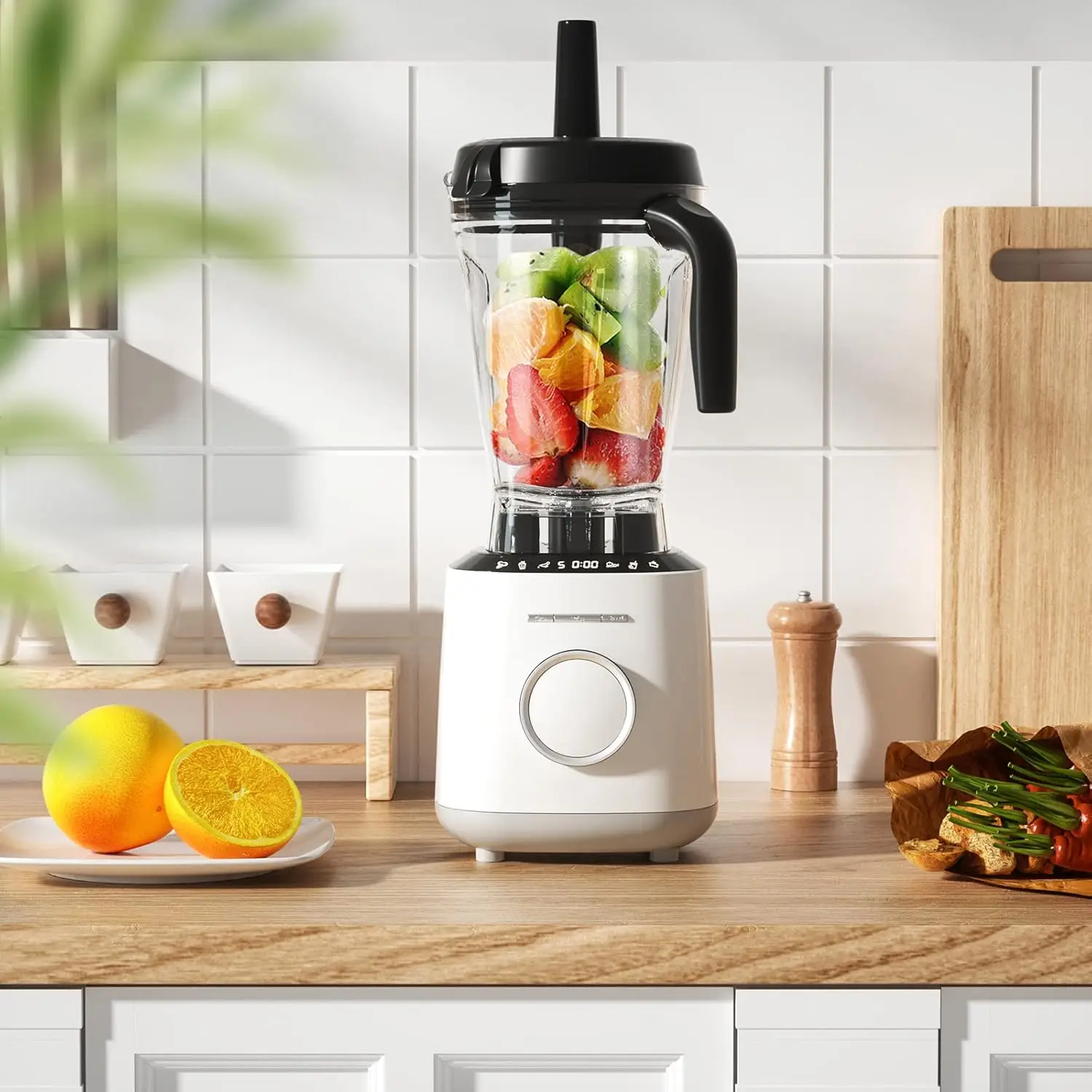 

Pro 64 Oz Countertop Blender for Kitchen, 1500W Blender for Shakes and Smoothies with 10 Adjustable Speeds, Smart Timer & Toucha