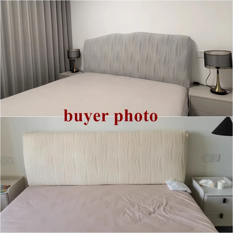 Solid Color Jacquard Headboard Cover Nordic All-inclusive Bed Head Slipcover Super Soft Anti-dust Headboard Covers Home Bedroom