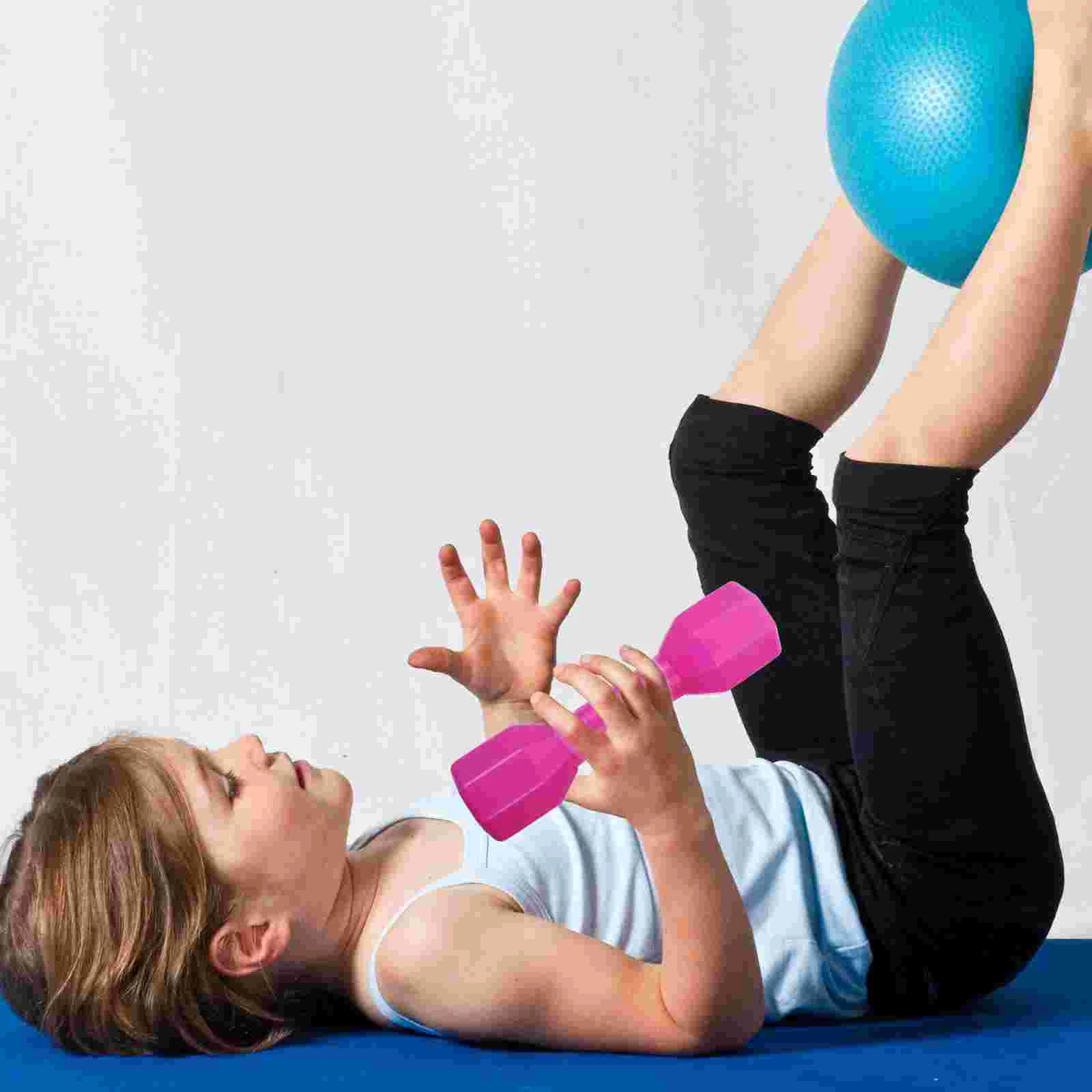 Haltères de Fitness pour tout-petits, 5 pièces, petit exercice de sport, jouet en plastique, gymnastique pour enfants