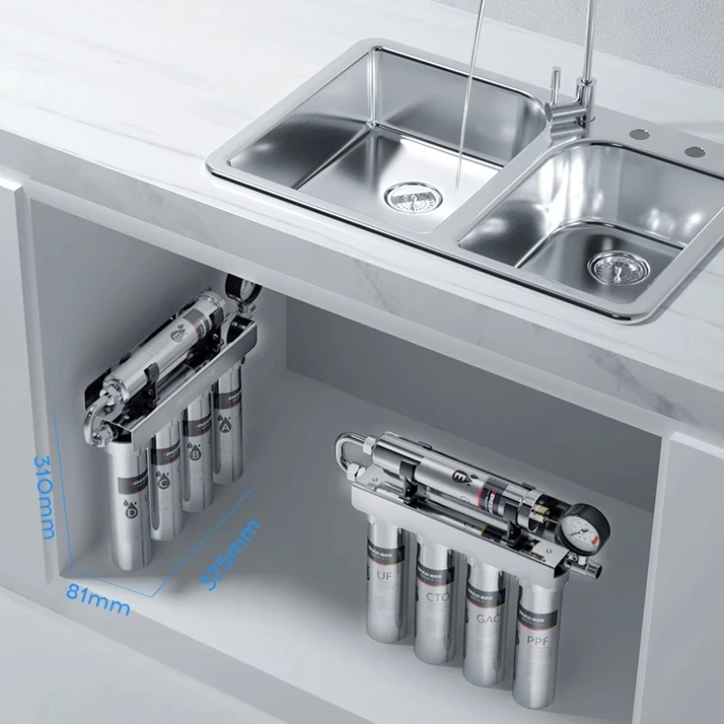 Household Stainless Steel UF Water Purifier - Direct Drinking for Kitchen Faucet Tap Filtration