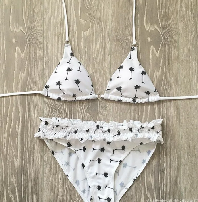 Damen-Triangel-Bikini-Set, sexy zweiteilige Badebekleidung zum Schwimmen am Strand