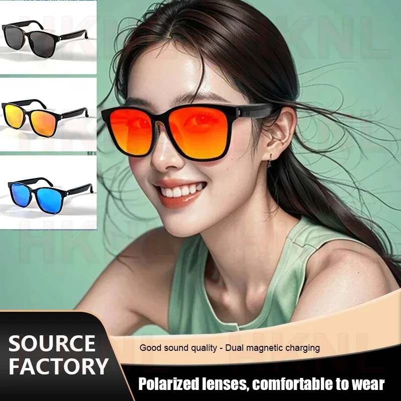 New Bluetooth smart glasses technology audio call remote headset sunglasses sports driving music earbuds headphones men's women