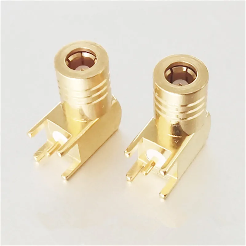 SMB Female welding plate bending RF connector joint SMB-KWHD SMB Bent female head, PCB Panel fixed