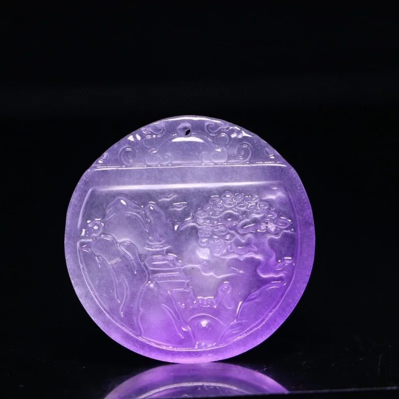 

High Ice Carved Landscape Pendant Pendant Exquisite Jewelry Necklace Necklace