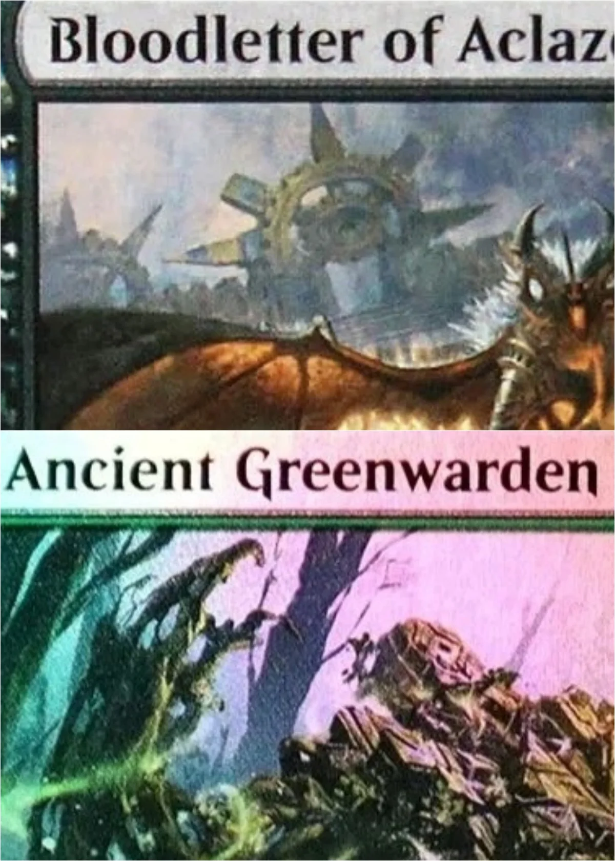

"Ancient Greenwarden/Bloodletter of Aclazotz" Magical Proxy Cards Quality Proxy Gathering Board Playing Game Trading Cards