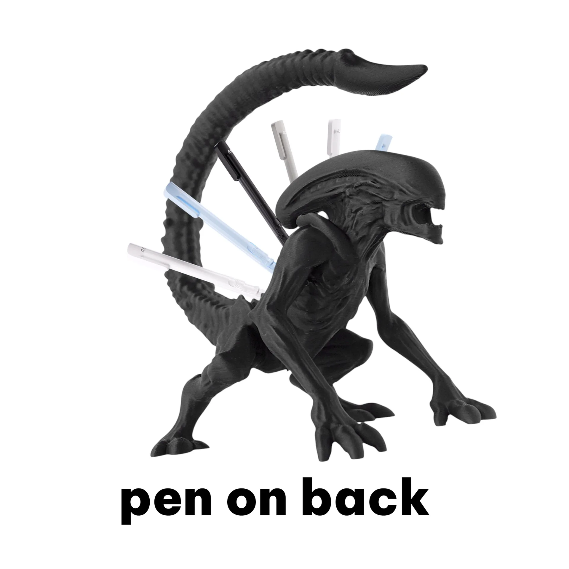 Creative Space Monster Pen Holder 3D Printed Silk Alien Creature Desktop Pencil Storage Container Sci-Fi Game Office Decoration
