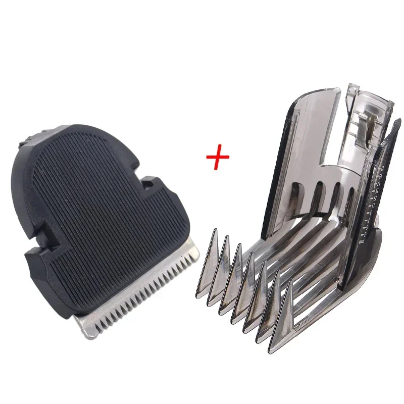 2Pcs/Set Replacement Hair Clipper Comb + Barber Hair Trimmer Cutter For Philips QC5105 QC5115 QC5155 QC5120 QC5125 QC5130