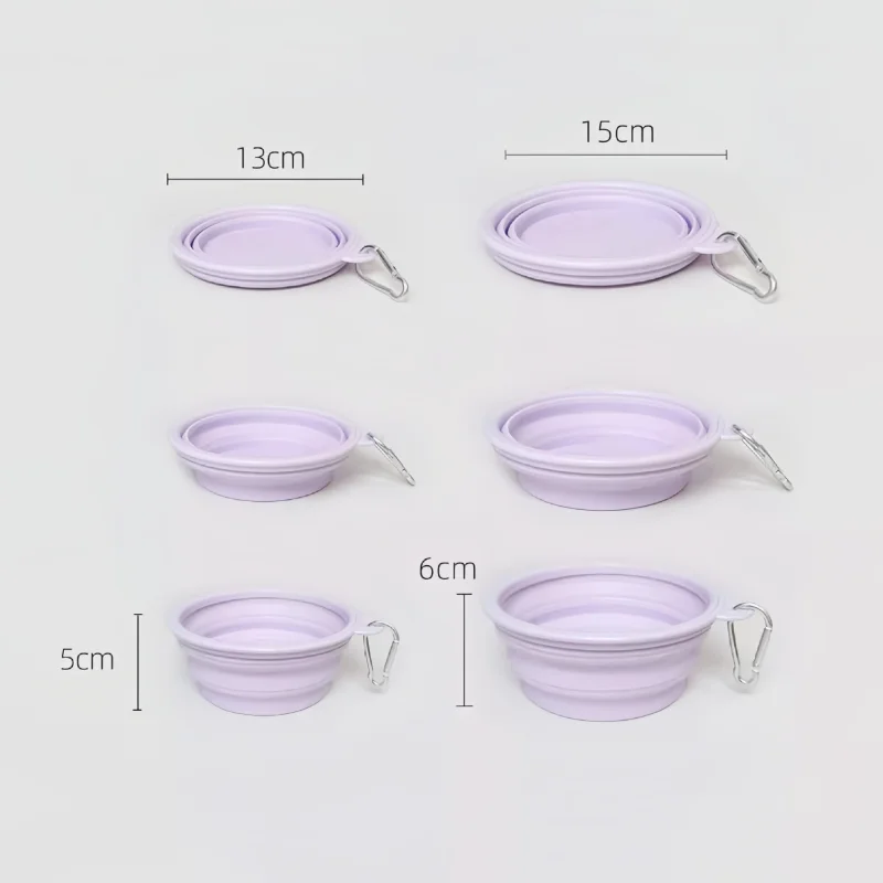 Dog Pet Folding Silicone Bowl 350ml/650ml Outdoor Travel Foldable Portable Cat Food Water Container Feeding Tray Bowls