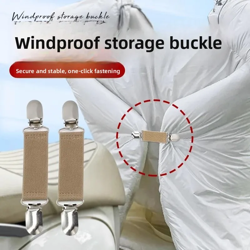 

Elastic Windproof Motorcycle Raincoat Storage Bule Fixed Clip for Vehicle Windproof Cover Universal for All Seasons