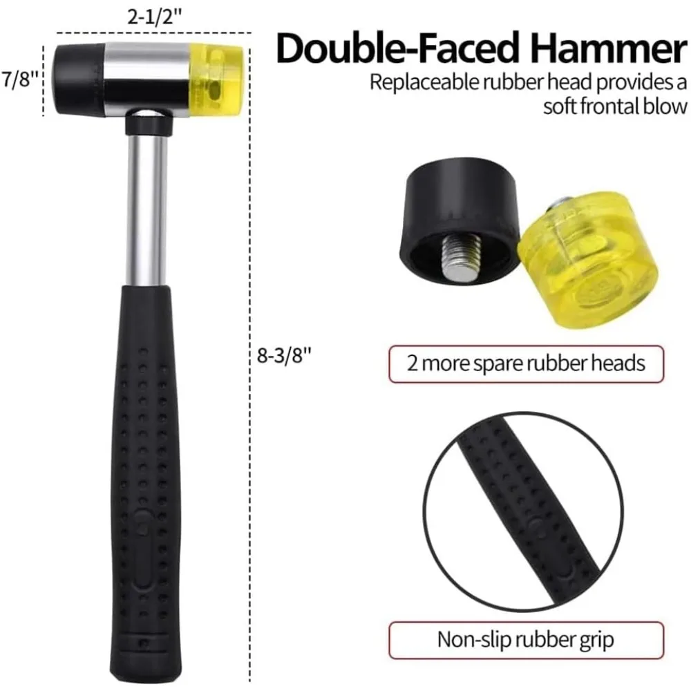 Roll Pin Punch Set With Storage Pouch Smithing Punch Removing Repair Tools With Bench Block Pin Punches And Hammer