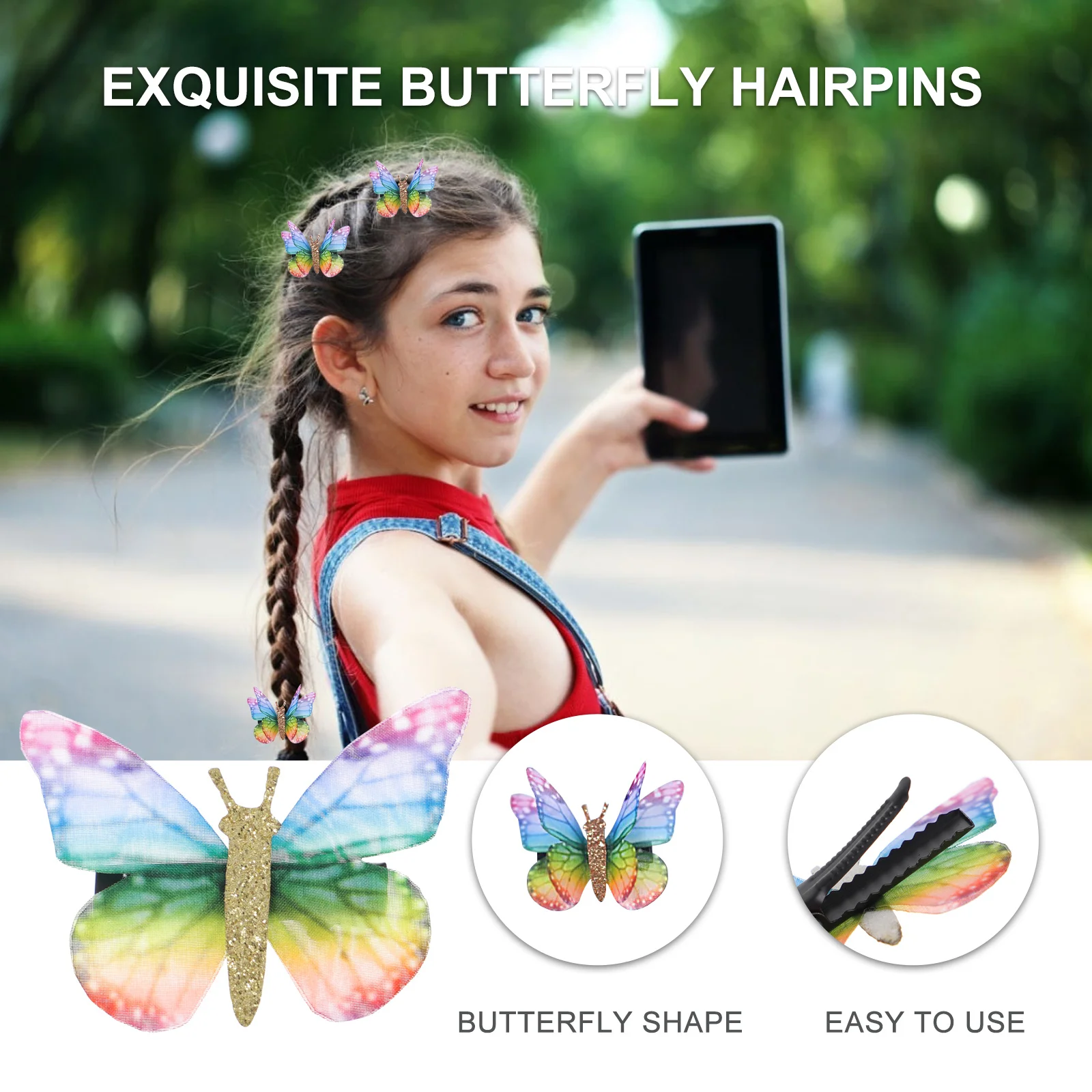 

10pcs Tulle Hair Girls Hairpin Clips Clips For Girls Kids Hair Accessories Hairpin Party Festival Decoration Gift