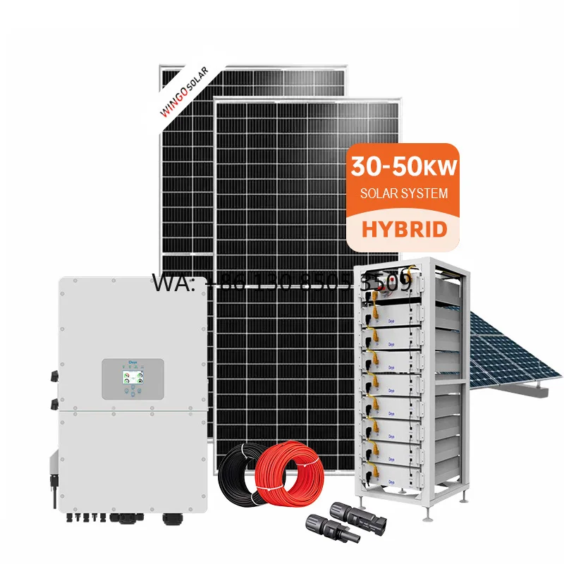 

Commercial Use Deye Solar Power System 20KVA 30KW 50Kw 100Kw 150Kw Solar Panel Kits Hybrid Solar Energy System with Battery